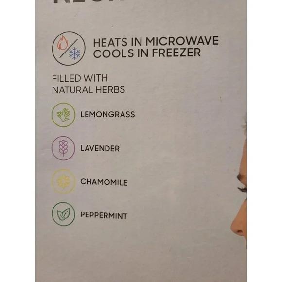 Sharper Image Aromatherapy Neck & Shoulder Wrap Natural Herbs Filled -Hot & Cold - Picture 5 of 6